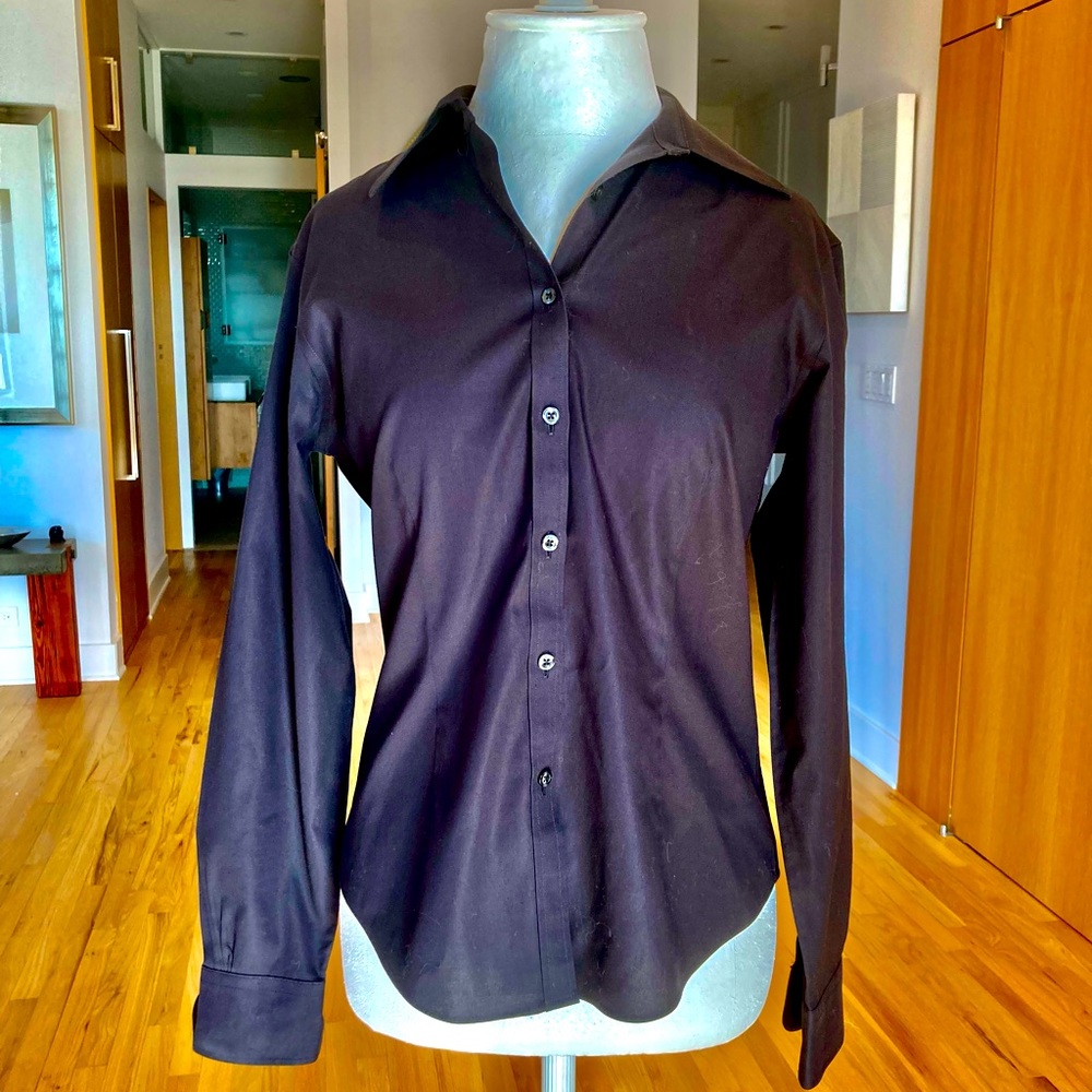 Brooks Bros. Fitted black button down size 4